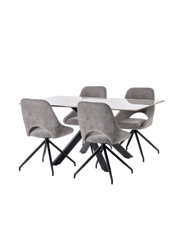 Jonah Upholstered Swivel Dining Chair with Return (Set of 2) - Image 10