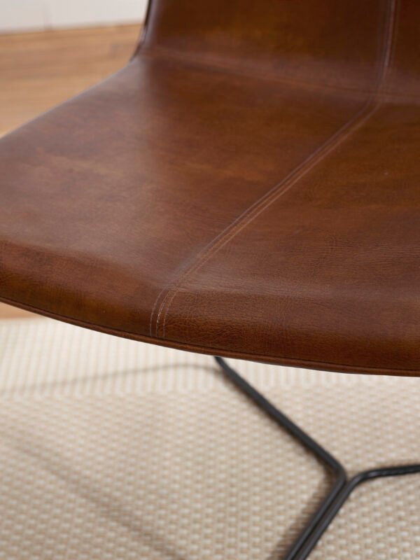 Joren Tan Brown PU Leather Lounge Chair - Image 5