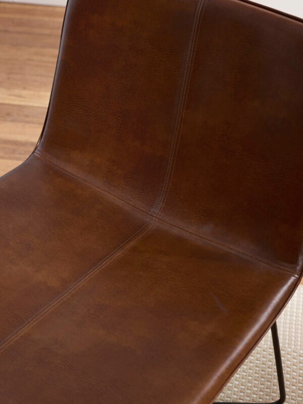 Joren Tan Brown PU Leather Lounge Chair - Image 7