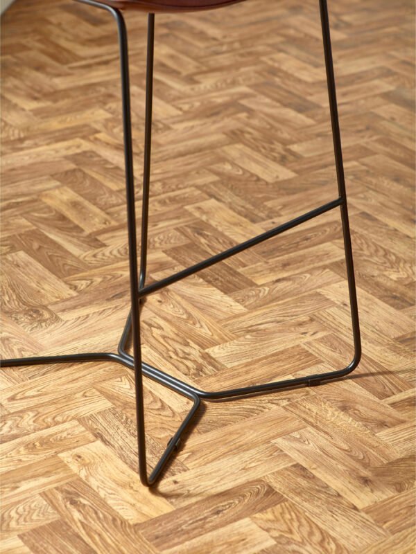 Set of 2 Joren Tan Brown PU Leather Bar Stools - Image 7