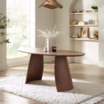 Julius Oval 4-6 Seater Dining Table – Walnut Effect