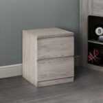 Jupiter 2 Drawer Bedside – Grey Oak