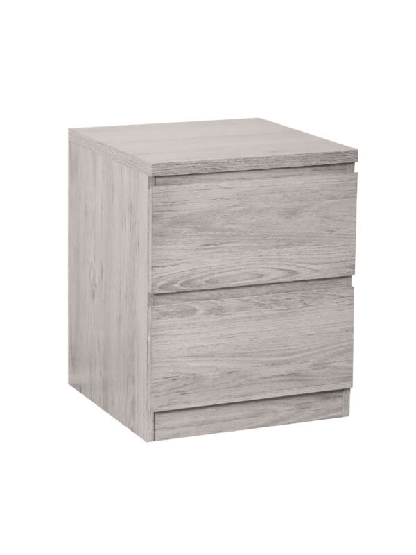 Jupiter 2 Drawer Bedside - Grey Oak - Image 2