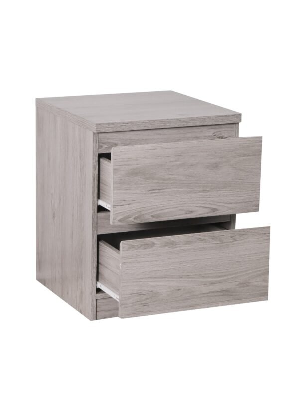 Jupiter 2 Drawer Bedside - Grey Oak - Image 3