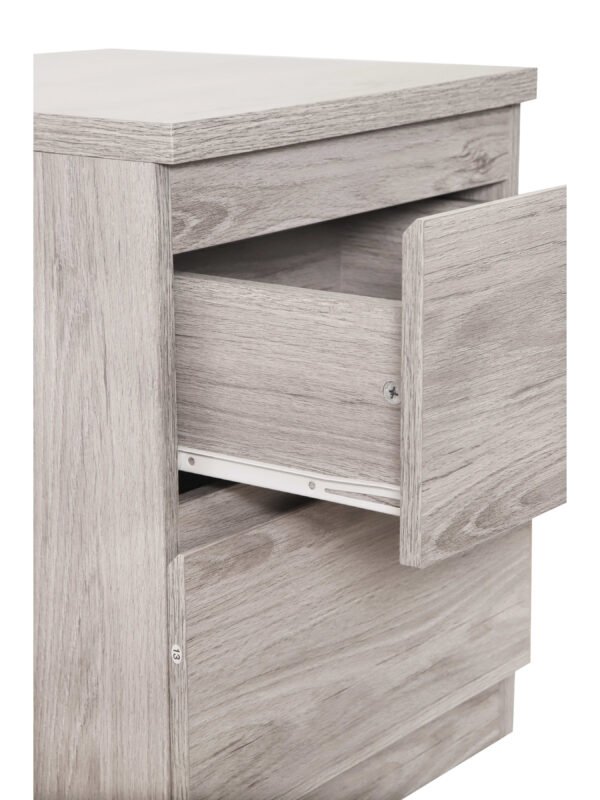 Jupiter 2 Drawer Bedside - Grey Oak - Image 5