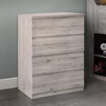 Jupiter 4 Drawer Chest- Grey Oak