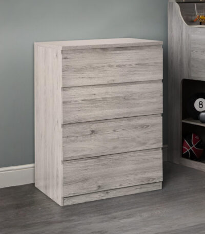 Jupiter 4 Drawer Chest- Grey Oak