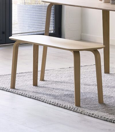 Kaito Oak Curved Leg Bench