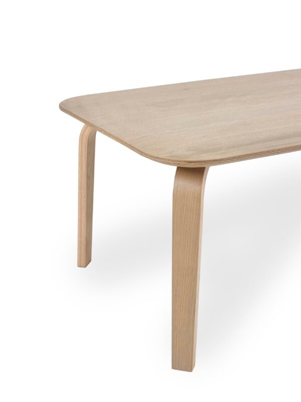 Kaito Oak Curved Leg Bench - Image 3