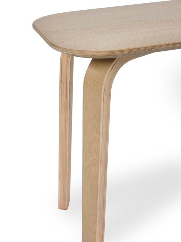 Kaito Oak Curved Leg Bench - Image 4