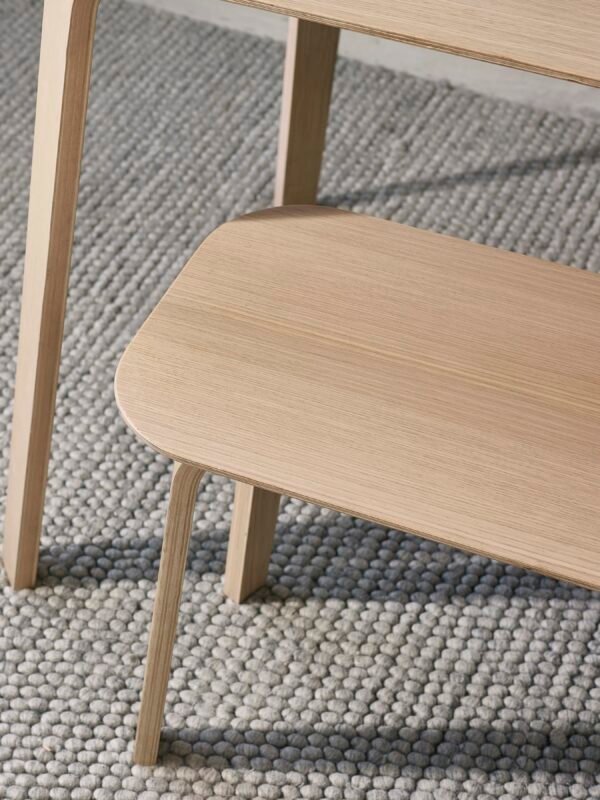 Kaito Oak Curved Leg Bench - Image 7