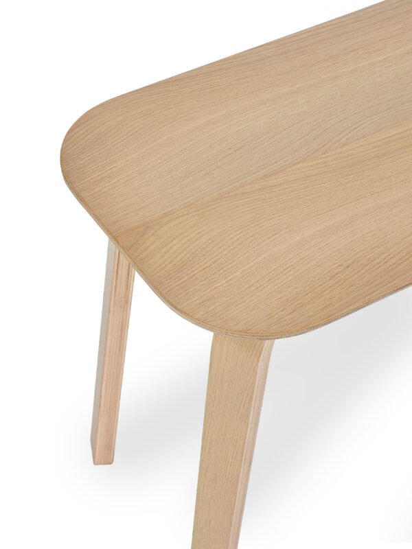 Kaito Oak Curved Leg Bench - Image 8