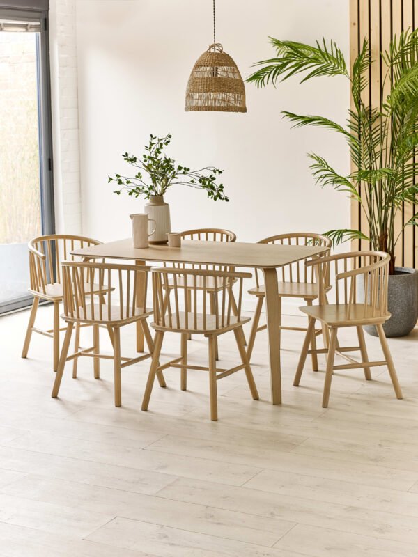 Set of 2 Kaito Oak Dining Chairs - Image 11