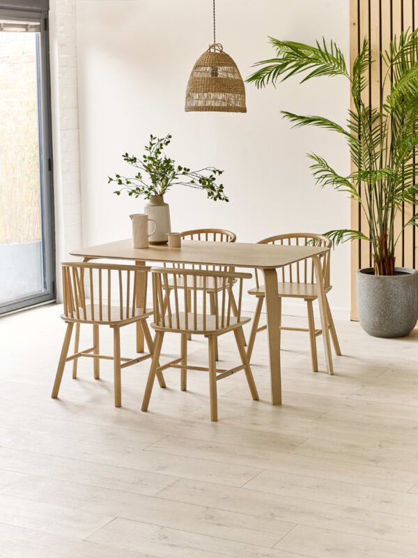 Set of 2 Kaito Oak Dining Chairs - Image 12
