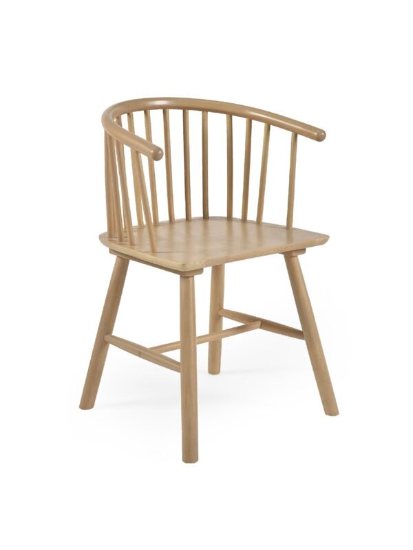 Set of 2 Kaito Oak Dining Chairs - Image 3