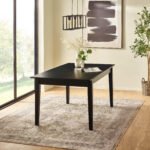 Knoxley Black Oak Rectangular 173-251cm Extending Dining Table