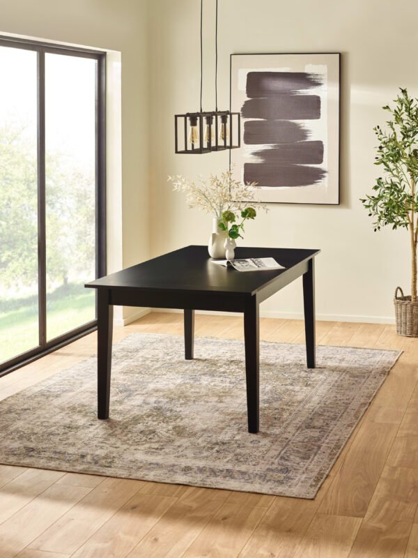 Knoxley Black Oak Rectangular 173-251cm Extending Dining Table
