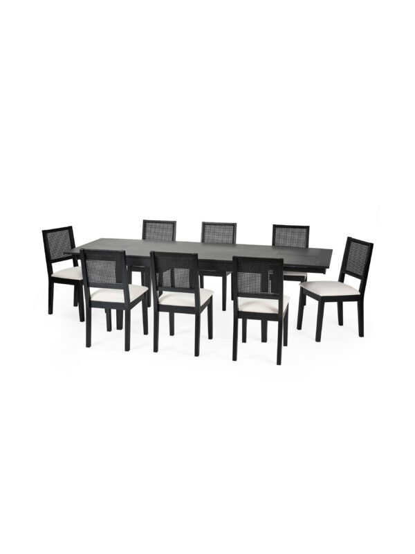 Knoxley Black Oak Rectangular 173-251cm Extending Dining Table - Image 14