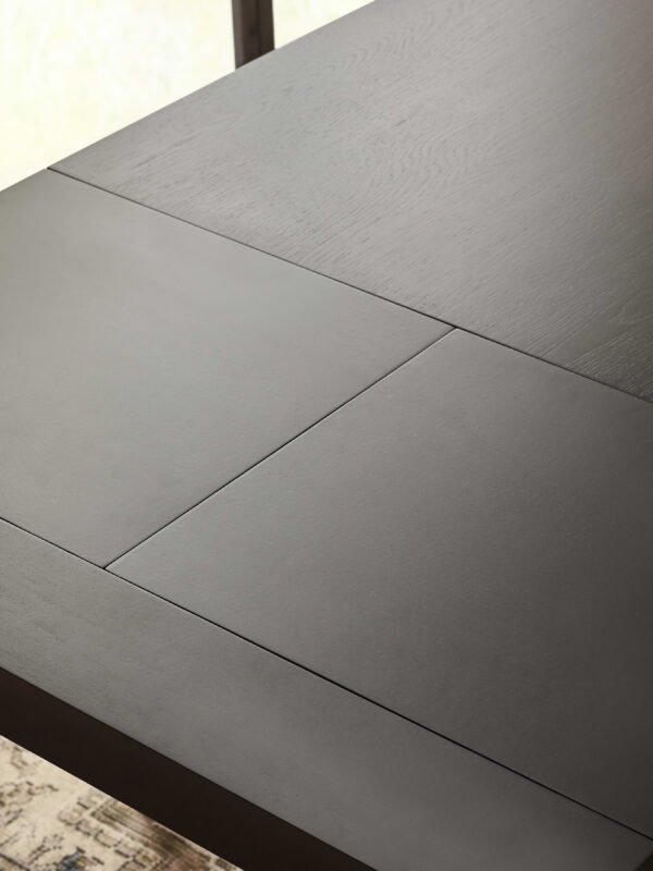 Knoxley Black Oak Rectangular 173-251cm Extending Dining Table - Image 7
