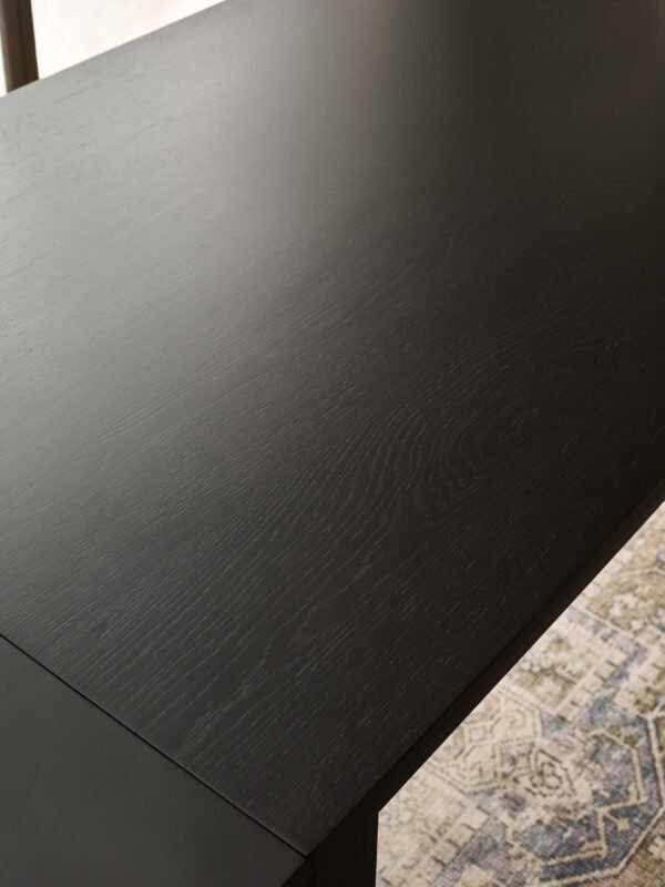 Knoxley Black Oak Rectangular 173-251cm Extending Dining Table - Image 8