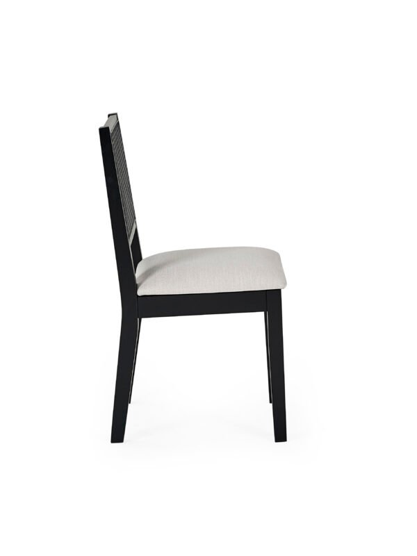 Knoxley Set of 2 Black Oak Rattan Back Dining Chairs - Image 10
