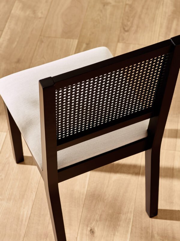 Knoxley Set of 2 Black Oak Rattan Back Dining Chairs - Image 7
