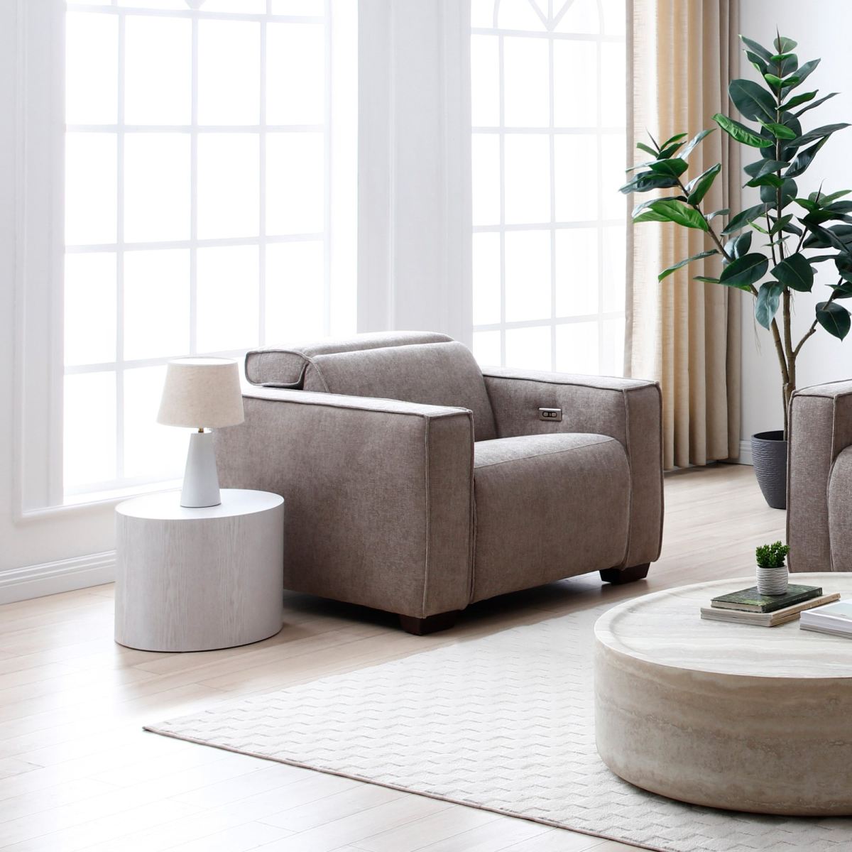 KY467-PRIMO-RECLINER-CHAIR-MOLE-CHENILLE-LIFESTYLE-3-WEB_webready.jpg Primo Electric Recliner Chair - Image 1