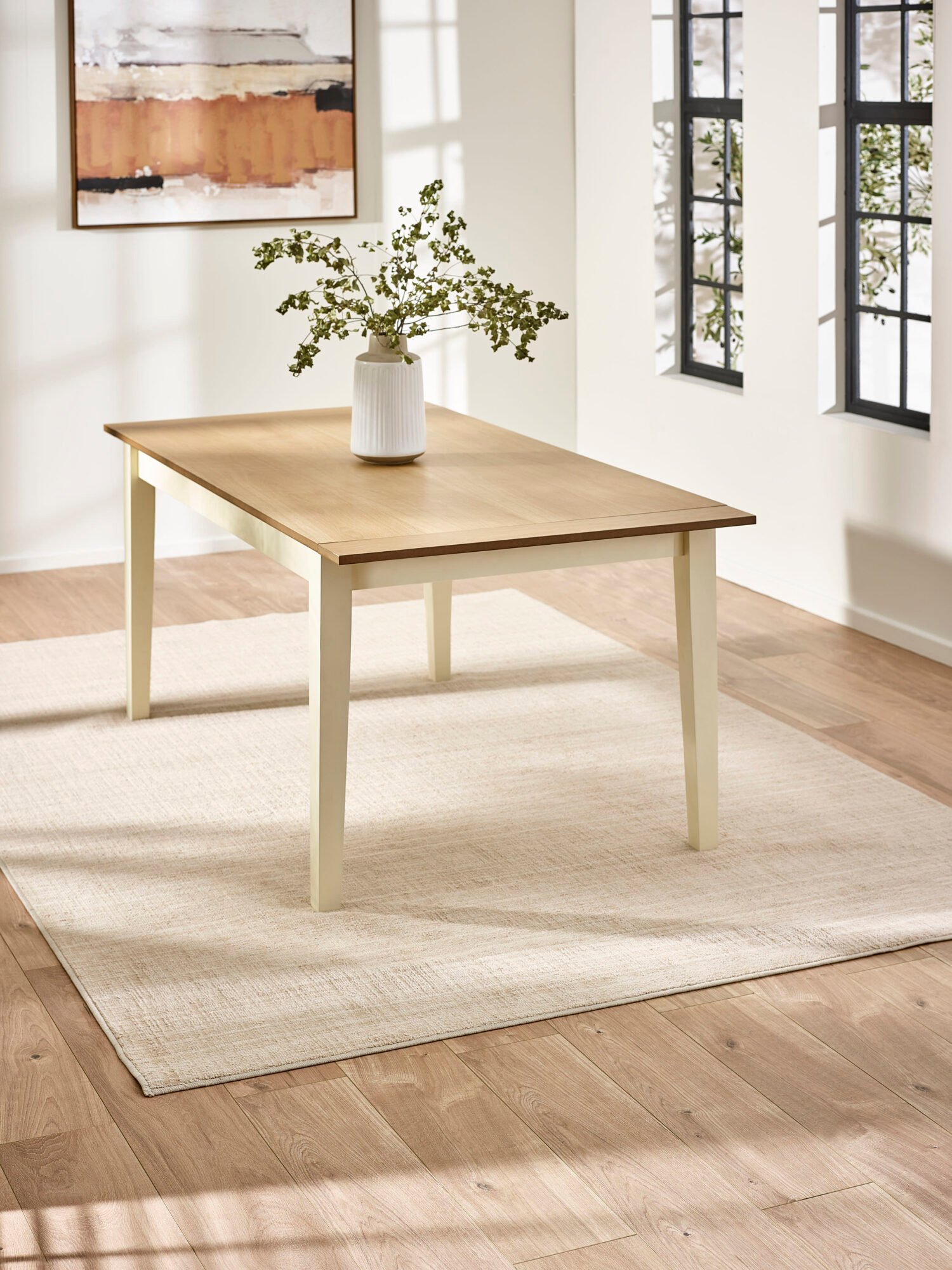 LAR001_1 Larissa Natural Oak Effect 173–251cm Extending Dining Table