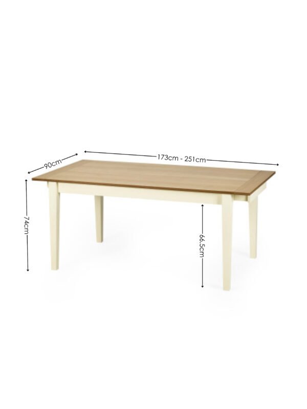 Larissa Natural Oak Effect 173–251cm Extending Dining Table - Image 8
