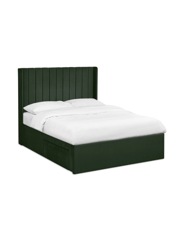Leila Upholstered Bed with Side Access Storage - Image 3