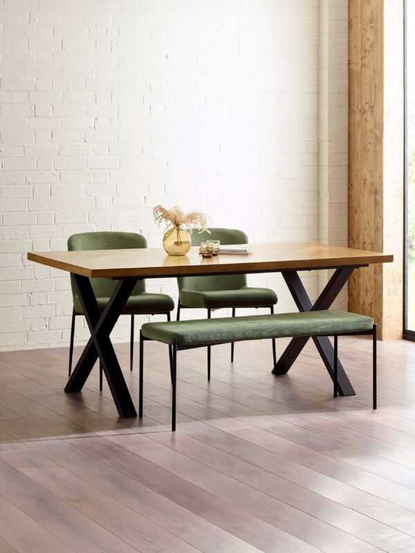 Leonie 2 Seater Upholstered Dining Bench - Image 11