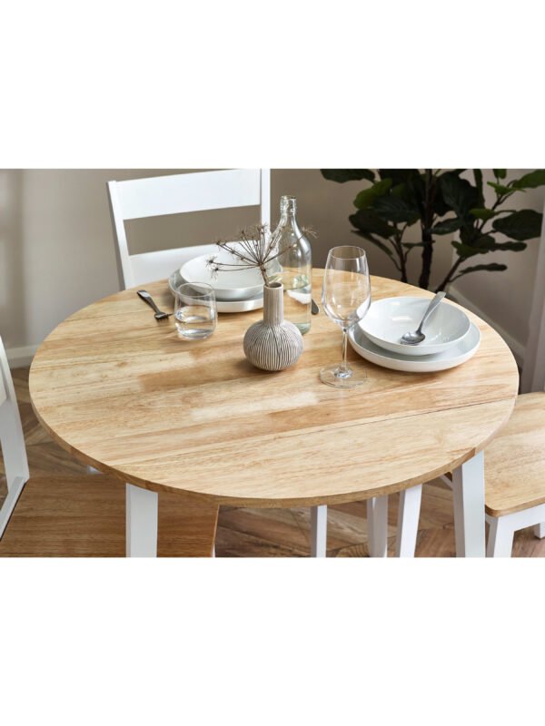 Linwood Round 2-4 Seater Drop Leaf Dining Table - Image 10