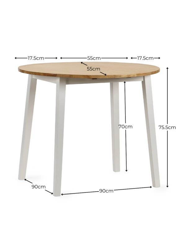 Linwood Round 2-4 Seater Drop Leaf Dining Table - Image 11