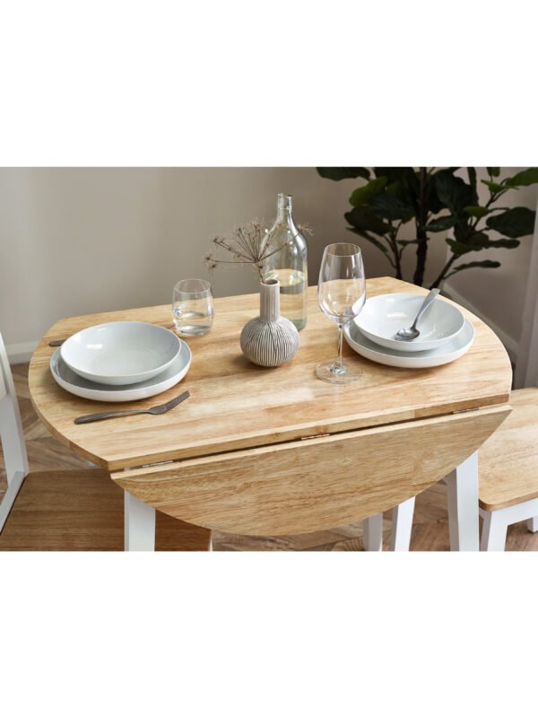 Linwood Round 2-4 Seater Drop Leaf Dining Table - Image 9