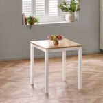 Linwood White and Oak 69cm Square Dining Table