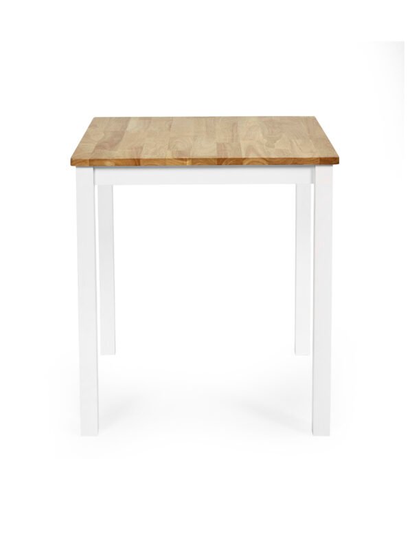 Linwood White and Oak 69cm Square Dining Table - Image 3