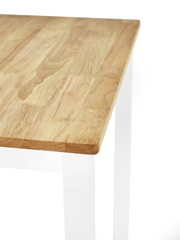 Linwood White and Oak 69cm Square Dining Table - Image 4