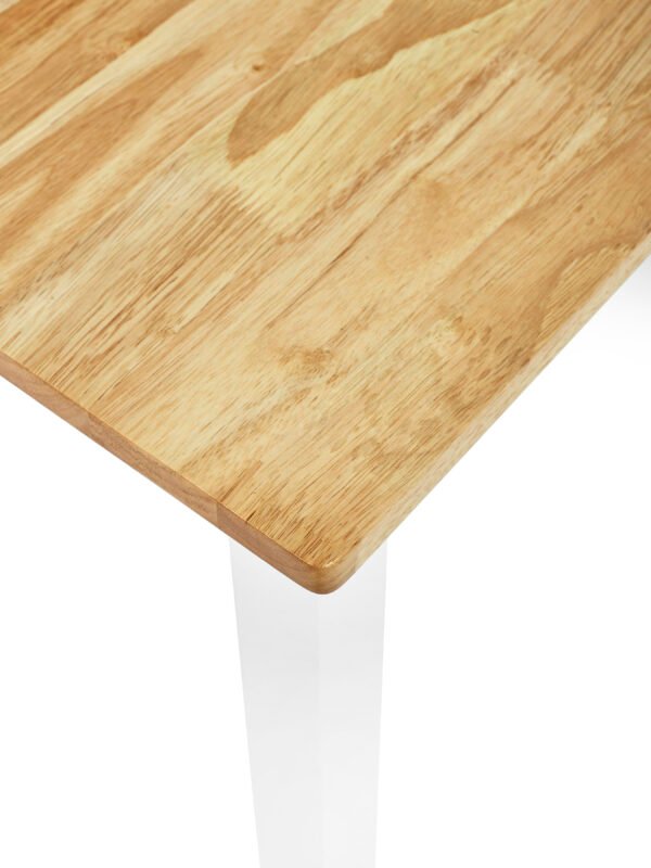 Linwood White and Oak 69cm Square Dining Table - Image 5