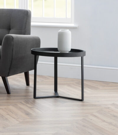 Loft Lamp Table – Smoked Glass