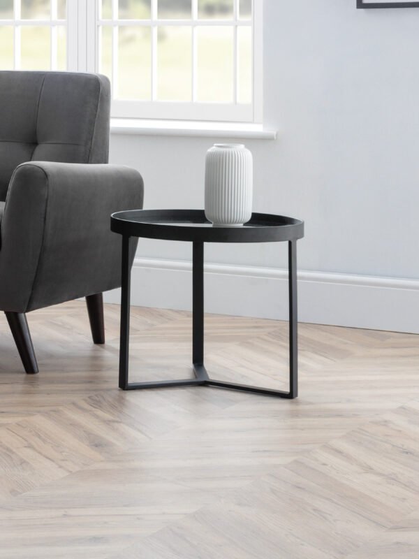 Loft Lamp Table – Smoked Glass