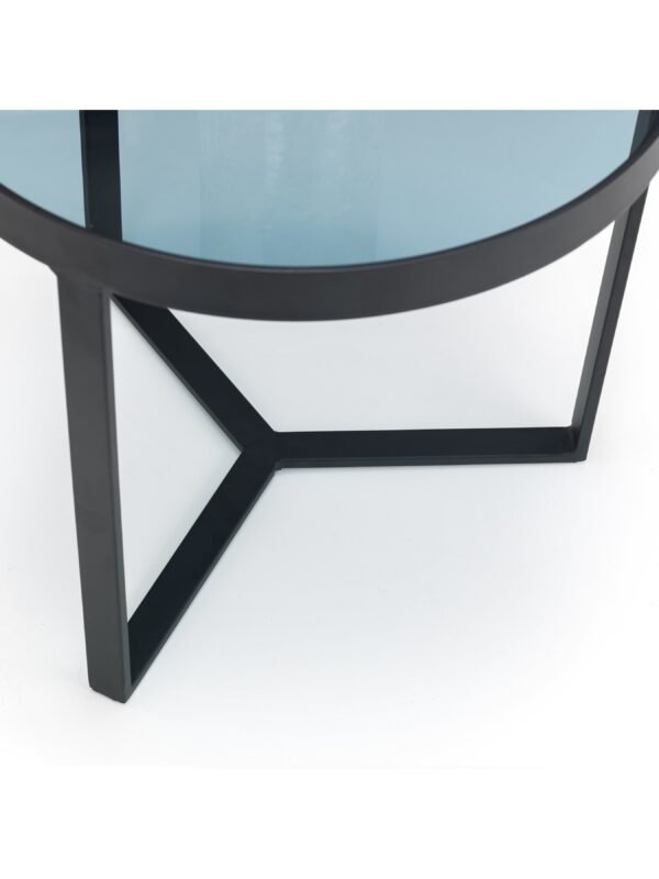 Loft Lamp Table - Smoked Glass - Image 5