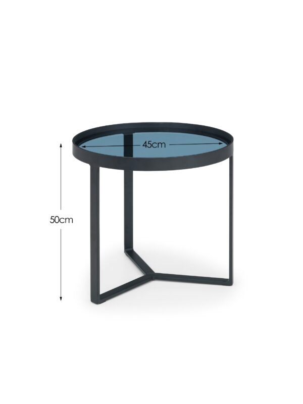Loft Lamp Table - Smoked Glass - Image 7