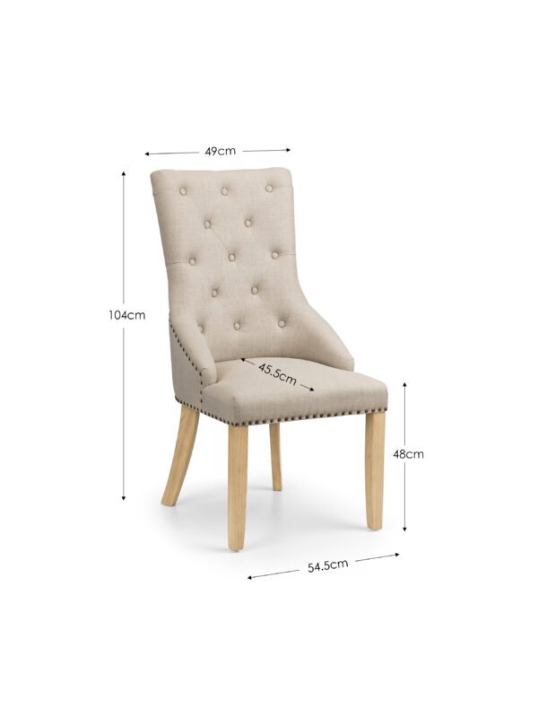 Set Of 2 Loire Button Back Chairs - Image 6