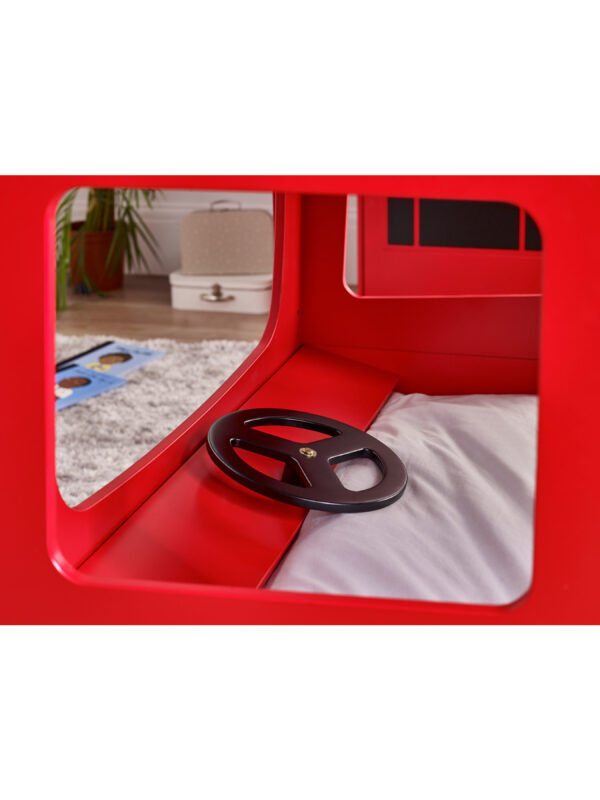 London Bus 90cm Single Red Bunk Bed - Image 3