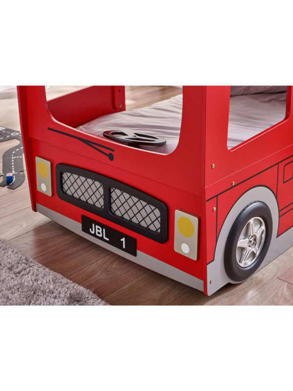 London Bus 90cm Single Red Bunk Bed - Image 5