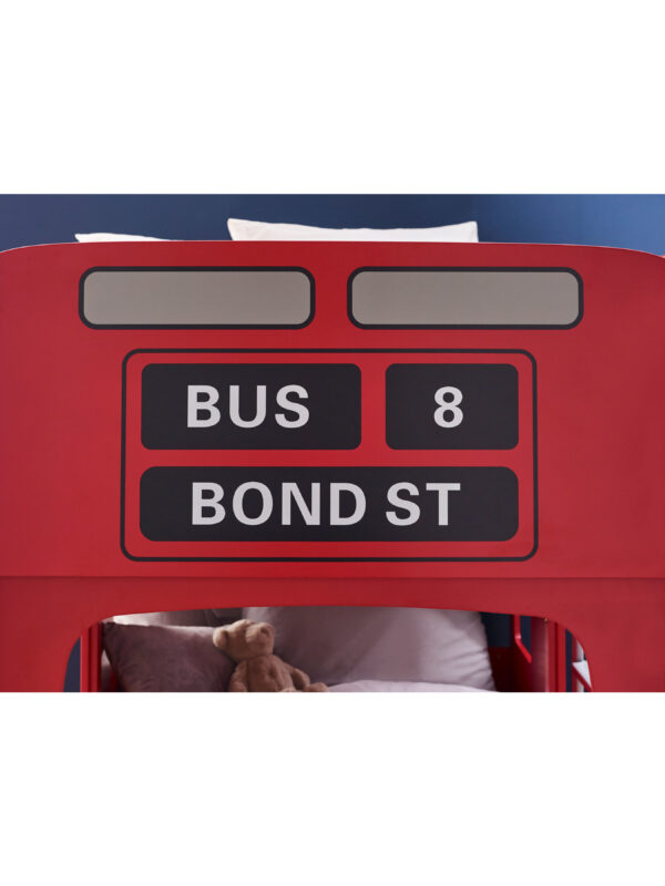London Bus 90cm Single Red Bunk Bed - Image 8