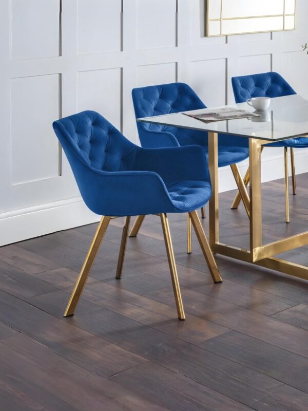 Set Of 2 Lorenzo Dining Chairs – Blue