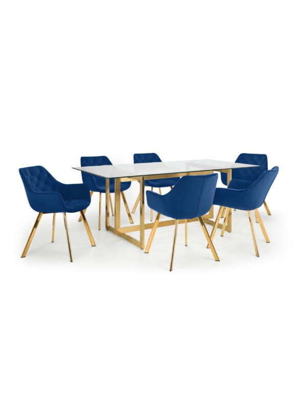 Set Of 2 Lorenzo Dining Chairs - Blue - Image 11