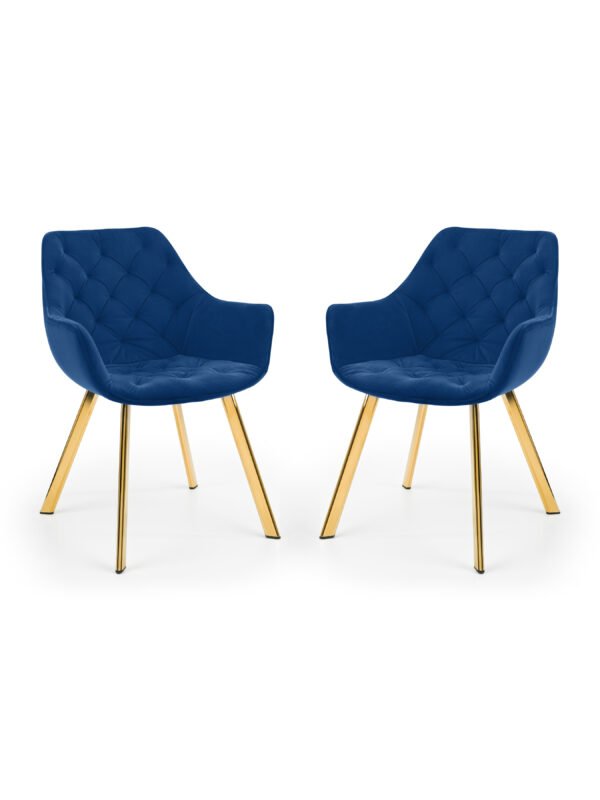 Set Of 2 Lorenzo Dining Chairs - Blue - Image 3