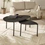 Lorette Teardrop Nest of 2 Coffee Tables